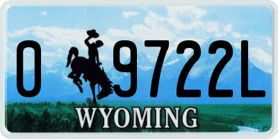 WY license plate 09722L