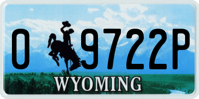WY license plate 09722P