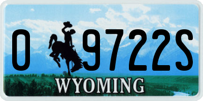 WY license plate 09722S