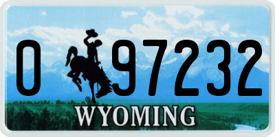 WY license plate 097232