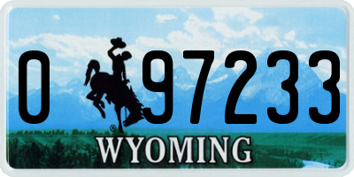 WY license plate 097233