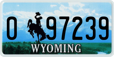 WY license plate 097239