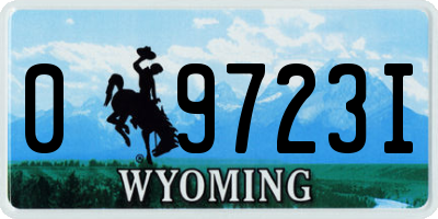 WY license plate 09723I