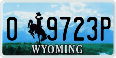 WY license plate 09723P