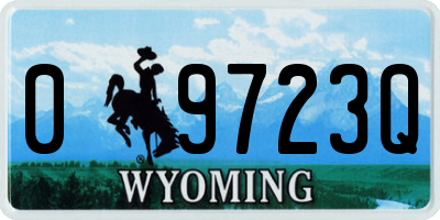 WY license plate 09723Q