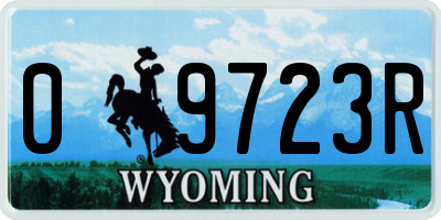 WY license plate 09723R