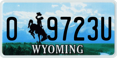 WY license plate 09723U
