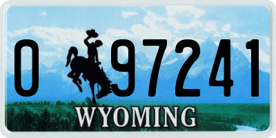 WY license plate 097241