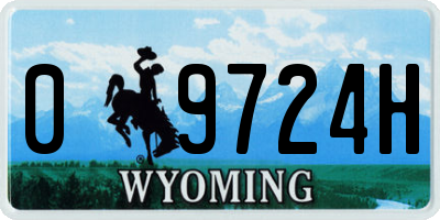 WY license plate 09724H
