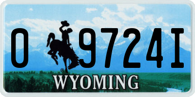 WY license plate 09724I