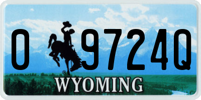 WY license plate 09724Q