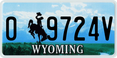 WY license plate 09724V