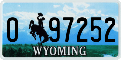 WY license plate 097252