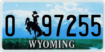 WY license plate 097255