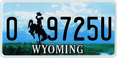 WY license plate 09725U