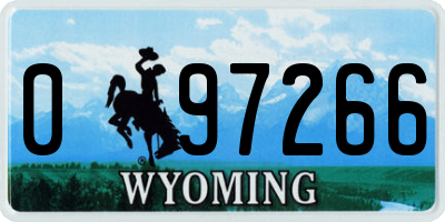 WY license plate 097266