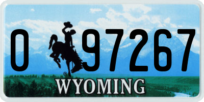 WY license plate 097267