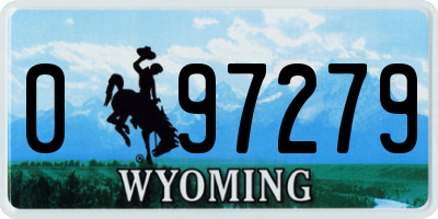 WY license plate 097279