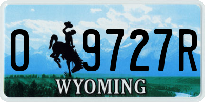 WY license plate 09727R