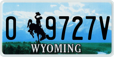 WY license plate 09727V