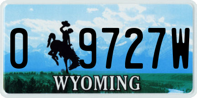 WY license plate 09727W