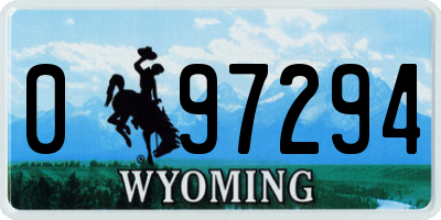 WY license plate 097294