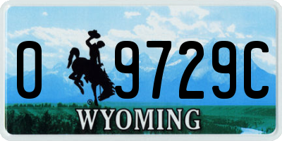 WY license plate 09729C
