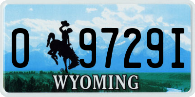 WY license plate 09729I