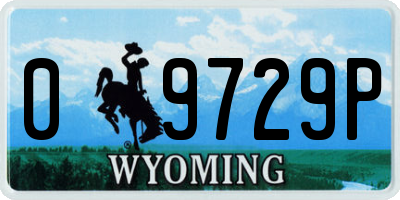 WY license plate 09729P