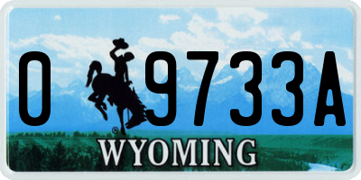 WY license plate 09733A