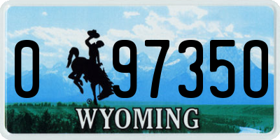 WY license plate 09735O