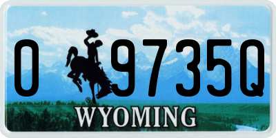 WY license plate 09735Q