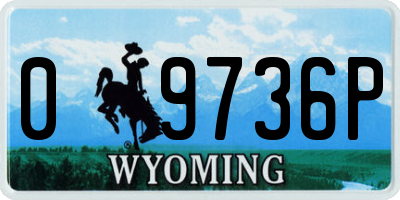 WY license plate 09736P
