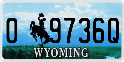 WY license plate 09736Q