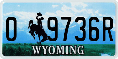 WY license plate 09736R