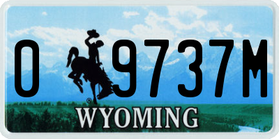 WY license plate 09737M