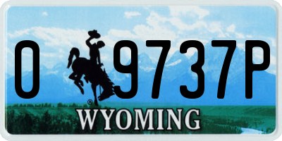 WY license plate 09737P