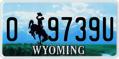 WY license plate 09739U