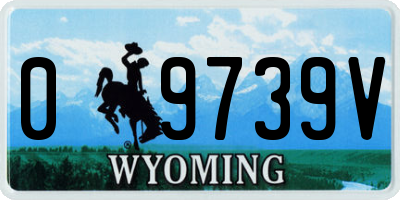 WY license plate 09739V