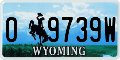 WY license plate 09739W