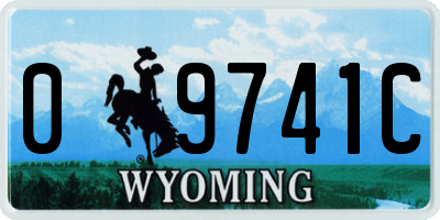 WY license plate 09741C