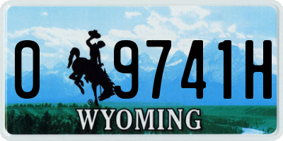 WY license plate 09741H