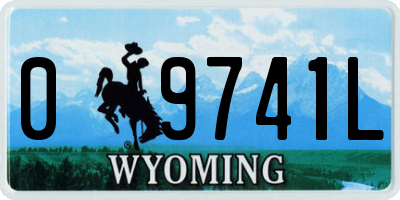 WY license plate 09741L