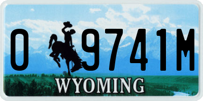 WY license plate 09741M