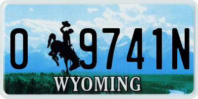 WY license plate 09741N