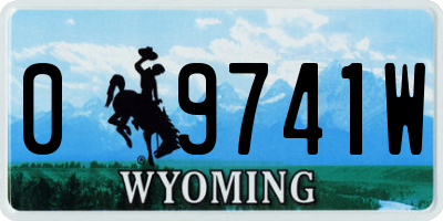 WY license plate 09741W