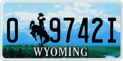 WY license plate 09742I