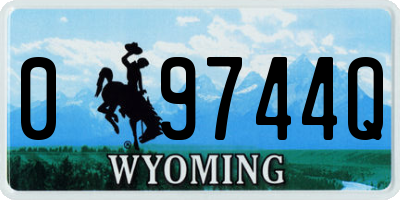 WY license plate 09744Q
