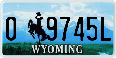 WY license plate 09745L