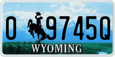 WY license plate 09745Q